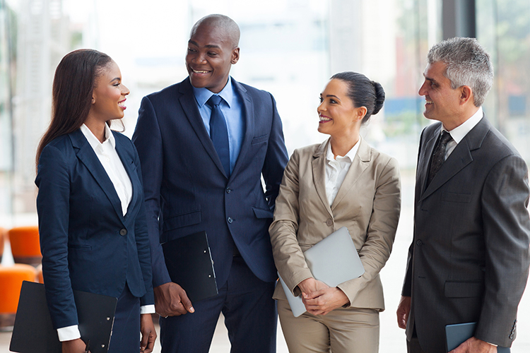 Business Men and Women Smiling